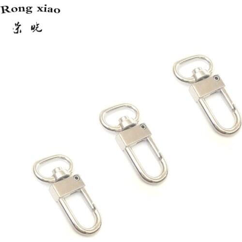 100 Silver Metal Swivel Clasp Snap Clips 17mm x 33mm Small Snap Hooks for Dog Straps Bag Hardware