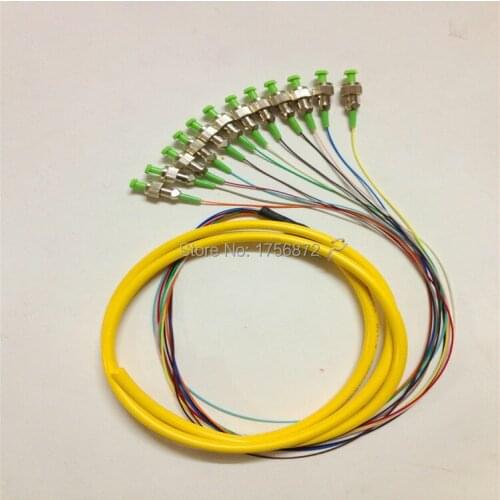 12 Core FC APC 1.5M Single Pigtail Fiber Optic Pigtail