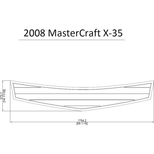 2008 MasterCraft X-35 Swim Platform Pad Boat EVA Teak Decking 1/4" 6mm