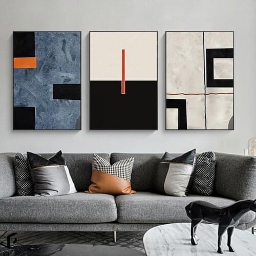 Abstract Geometric Wall Art Black White Grey Poster Nordic Style Canvas Paintings Modern Prints Picture Living Room Home Decor