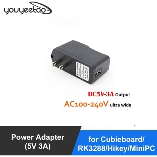 Power Adapter(5V 3A) for Cubieboard/RK3288/Hikey/MiniPC miqi development board supporting