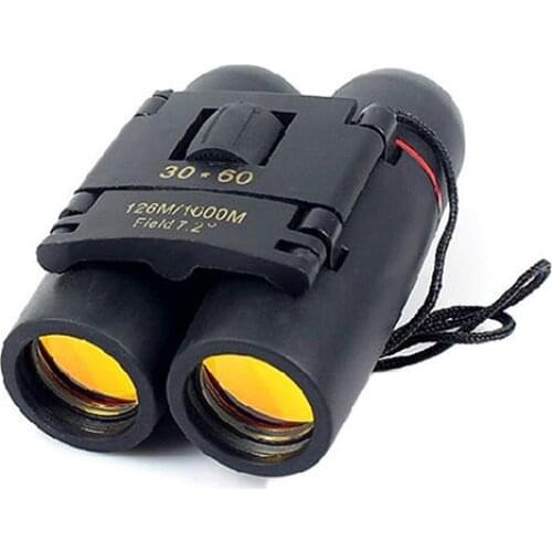 30x60Compact Zoom Binoculars Long Range 1000m Folding HD Powerful Mini TelescopeOptics Hunting Sports Camping Drop shipping