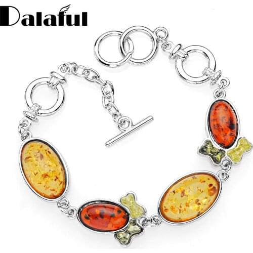 Beautiful Oval Bone Shape Colorful Baltic Synthetic imitation Honey Bracelets Fashion Women Bracelets & Bangles L83701 New