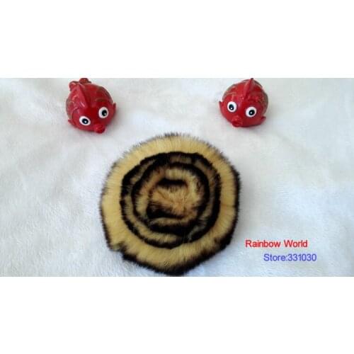 9cm Genuine yellow rabbit Fur Rose flower Brooch for coat corsage Fashion DIY accessories 2 Pieces/lot