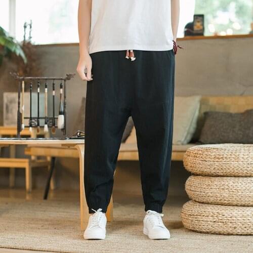 2021 New Casual Trousers Pants Men Solid Elastic Waist Streetwear Joggers 2021 New Casual Trousers