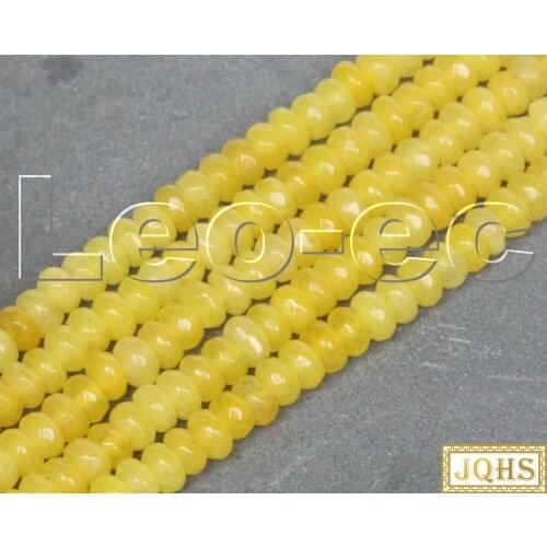 5psc 2X4mm Faceted Rondelle yellow Topaz Gems Loose Beads for Jewelry Making Strand v1702