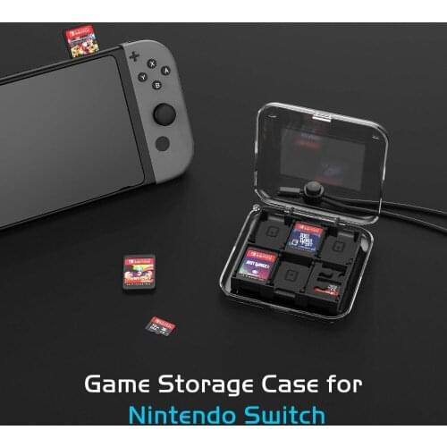 Game Card Case Compatible for Switch, 12 Game Cartridges Holder Switch Game Storage Box Hard Protective PC Shell– Clear