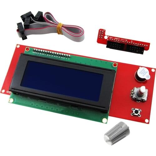 Drop 5sets/lot 3D printer reprap smart controller Reprap Ramps 1.4 2004 LCD control with adapter and cable