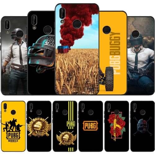 A-PUBG Black Soft Phone Case For Huawei P40 P30 P20 Mate 10 20 30 40 Pro lite Plus P smart 2019 2020 TPU Cover