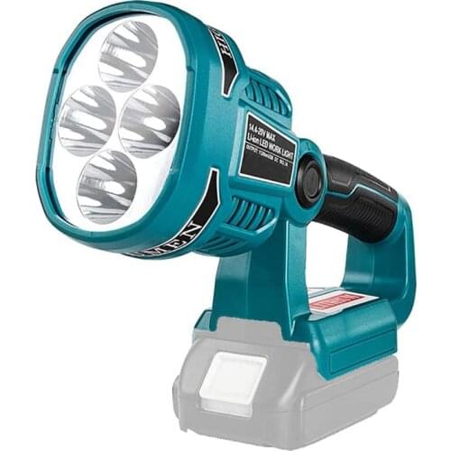 For Makita Battery LED 14.4V 18V 20V Light 12W Handheld Flashlight BL1860 Outdoor LED Work Light Spotlight