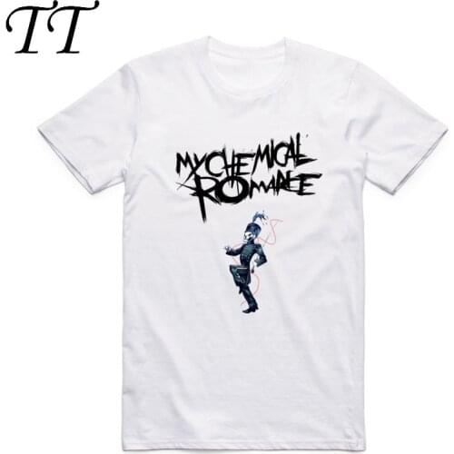 Asian Size Men Women Printing Punk Band My Chemical Romance T-shirt Summer Casual O-Neck Short Sleeves Polyester T-shirt HCP4076
