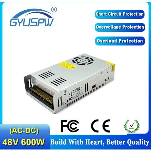 AC 220V to 48v Dc Switching Power Supply 48v 12.5a 600w Power Supply 48 v Source Ac-Dc 48v Power Supply 12.5a 600w SMPS