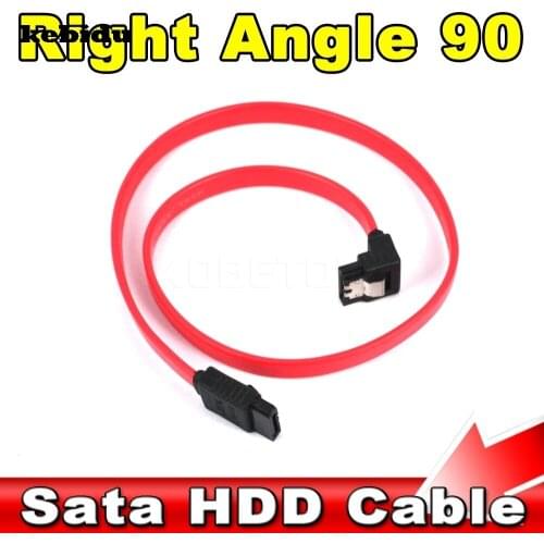 Kebidu Speed data Transfer 45cm Serial SATA ATA RAID DATA HDD Hard Drive Signal Wire Cable Straight to Right Angle 90