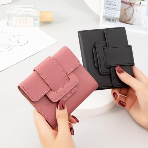 Short wallet women draw student wallet 2021 new multi-card bit lady zero wallet