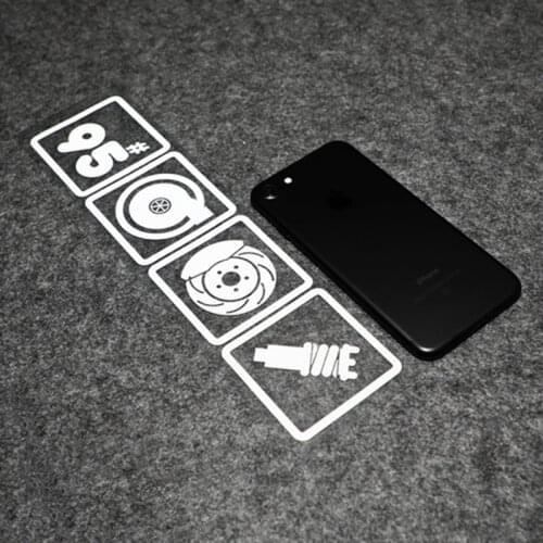 LuLuSticker#238 Oil Type #92 #95 Car Trunk Stickers JDM Reflective Safety Warning Sticker and Decals Window Door Waist