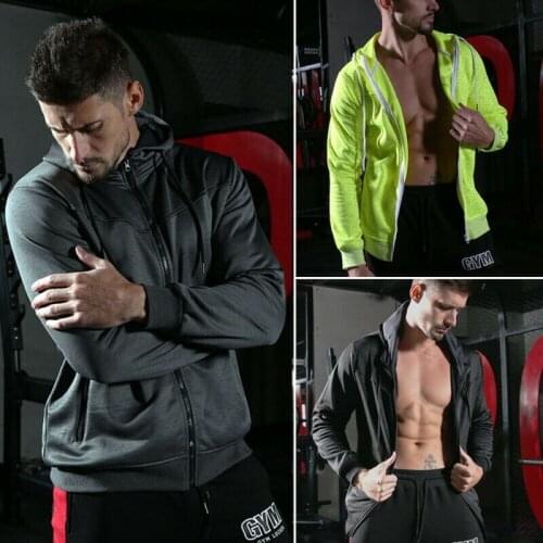 Fashion Mens Hooded Coat Jacket Zip Up Top Slim Fit Winter Casual Outwear UK