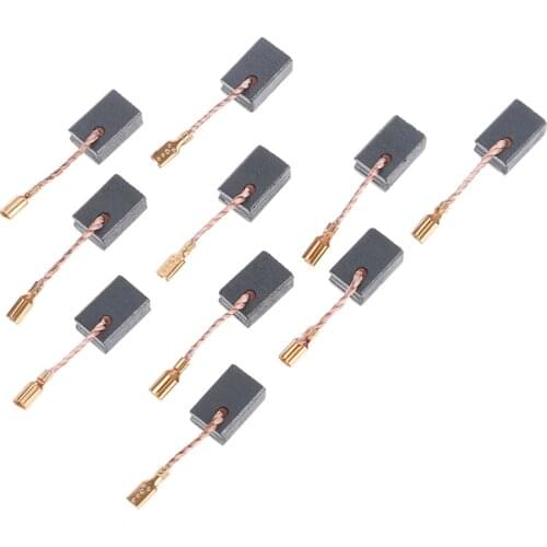 10pcs 6*8.5*13.5mm Graphite Copper Motor Carbon Brushes Set For Electric Hammer