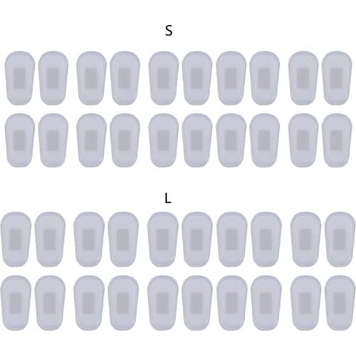 10 Pairs Push-in Eyeglass Nose Pads Soft Silicone Air Cushion Glasses Replacement Nosepad Anti-Slip Nose Bridge Pads Kit
