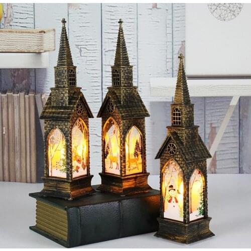 Night Light Eye-catching Cartoon Pattern PVC LED Xmas Decorative Lantern Lamp for Home