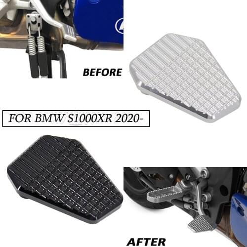 New Silver and Black Rear Foot Brake Lever Pedal Enlarge Extension Pad Extender For BMW S 1000 XR S1000XR s1000xr 2020 2021