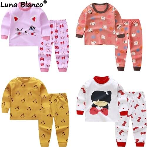 Clearance 0-12M Girl Sleepwear Underwear Newborn Cotton Infant Pajamas Sets Baby Autumn Clothes Girls Pajama Kids Sleeper