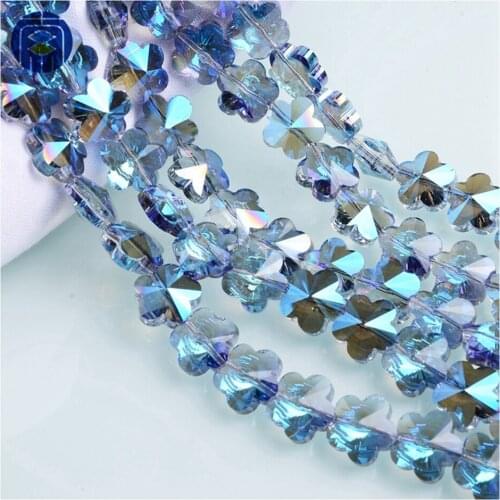 Beads Factory Wholesale 10mm 14mm Flower Shape Crystal Glass Beads
