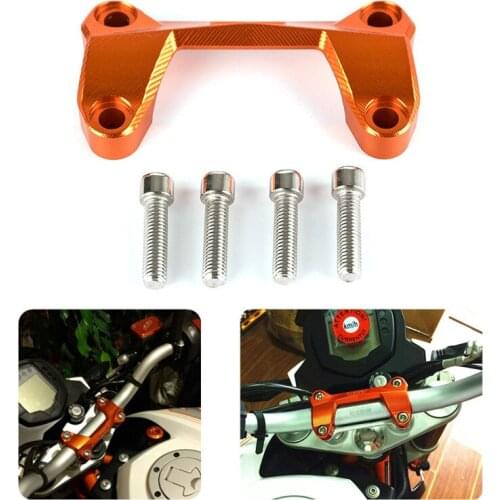 Orange Motorcycle CNC Aluminum Handlebar Risers Mount Top Cover Clamp For KTM DUKE125/200/390