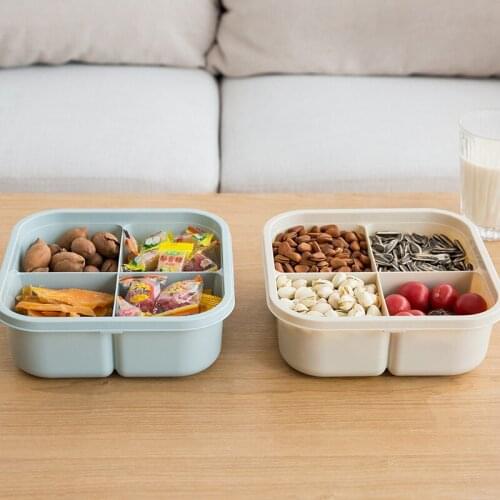 Healthy Plastic Food Fruit Container Portable Storage Box Candy Plastic Storage Box Case for Kitchen Organizer