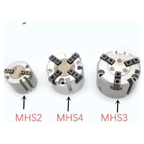 MHS2/MHS3/MHS4 Series 2/3/4 Finger Pneumatic Gripper SMC Replacement Double Action Rotating Cylinder 16D/20D/25D/32D/40D/50D