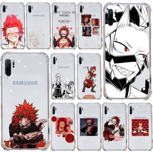 Kirishima My Hero Academia Anime Phone Case Transparent For Samsung Galaxy A71 A21s S8 S9 S10 plus note 20 ultra
