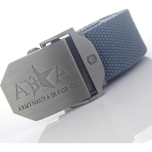 Men&Women Military Canvas Belt Metal Automatic Buckle Outdoor Military Training Tactical Belt Police Unisex Hunting Jeans Girdle