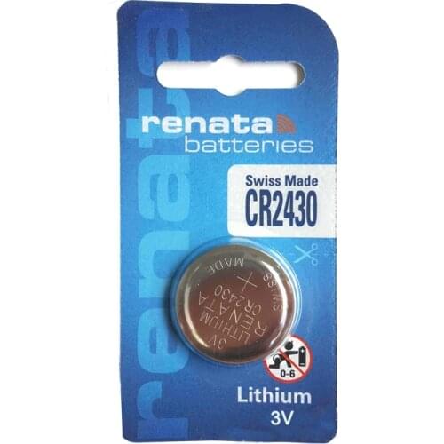 Renata 2pcs CR2430 Button Battery For Watch Toy Headphone LiMnO2 Batteries 3V