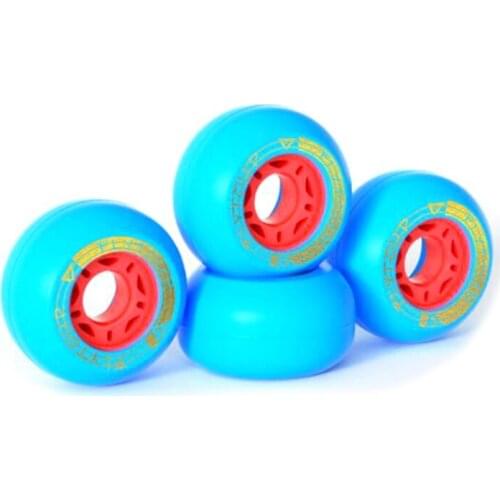 ELOS-Freeline Roller Road Driftboard Maple Split Portable Skateboard 82A PU Drift Board Wheel Anti-Skid Skateboard,Blue