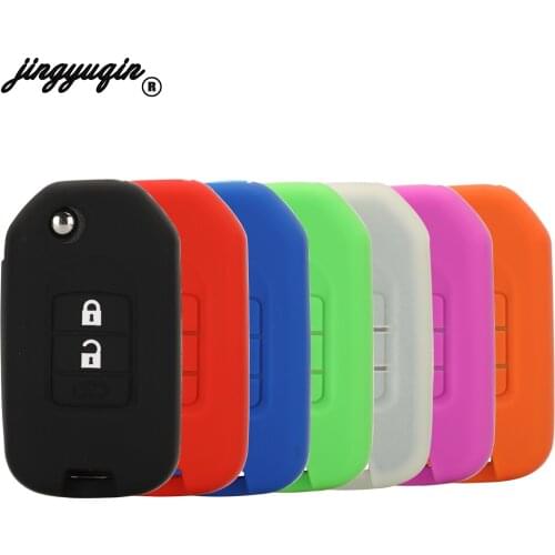 Silicone 2 Buttons Silicone Smart Remote Car Key Case Cover For Honda Accord CR-V Crosstour Civic Car-styling Holder Protector