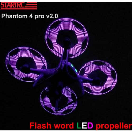 STARTRC DJI Phantom 4 pro V2.0 Drone LED Flash Word For DJI Phantom 4 pro V2.0 drone Propellers USB Charger Rechargeable blades