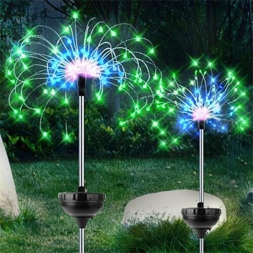 2 Sets 150 led solar light outdoor dandelion lights Fireworks Light LED Lawn Lamp Landscape Holiday Light for Garden Decoration