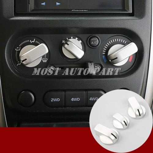 Interior Console Air Condition Knob Trim Cover For Suzuki Jimny 2007-2017 Silver/Red Car accesories interior Car Trim
