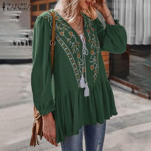 ZANZEA Peplum Blouses