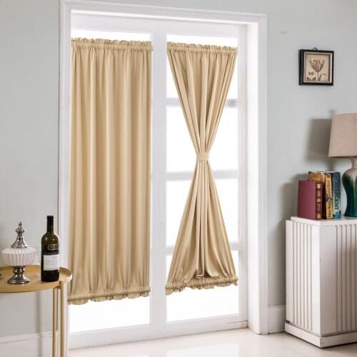 Blackout fabric French door curtains with rod curtains short room valance valance for kitchen window curtains for living room