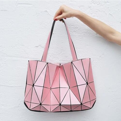 Women Handbags for Women 2021 Fashion Pink Sac Ladies Bag Diamond Tote Geometric Quilted Shoulder Bags