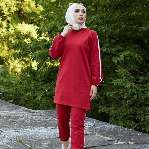 Womens Black Half Turtleneck Double Suit Turkey Muslim Fashion Hijab Dress Islam Clothing dubai 2021