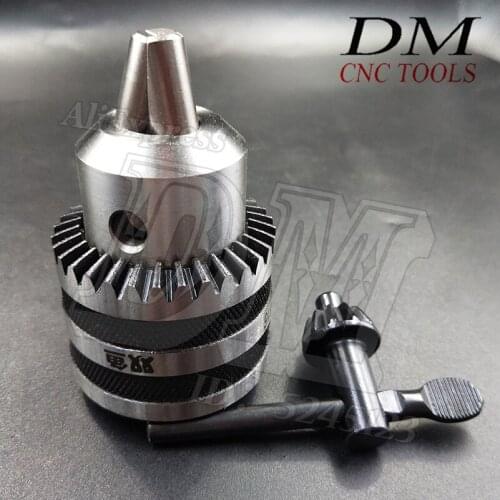 1PCS Wrench Type Drill Chuck B16 International Standard No Thread Aperture 1-13mm Inner Hole Taper Drill Chuck