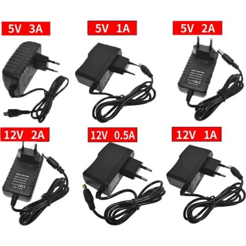 100-240V AC to DC Power Adapter Supply Charger adapter 5V 12V 1A 2A 3A 0.5A EU Plug 5.5mm x 2.5mm DC Plug Micro USB for Arduino