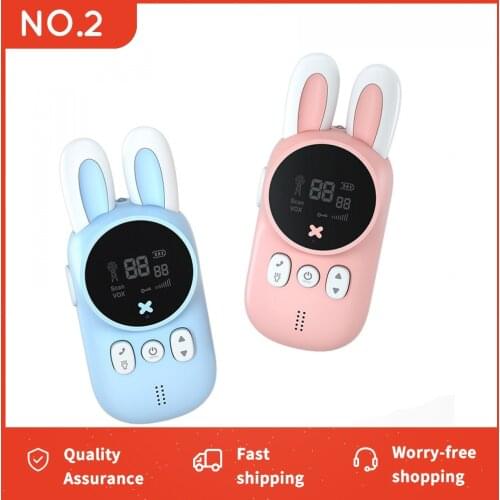 2PCS Rechargeable Children Walkie Talkie Kids Mobile Phone Transceiver 3KM Range Radio Interphone toys for Birthday Gift