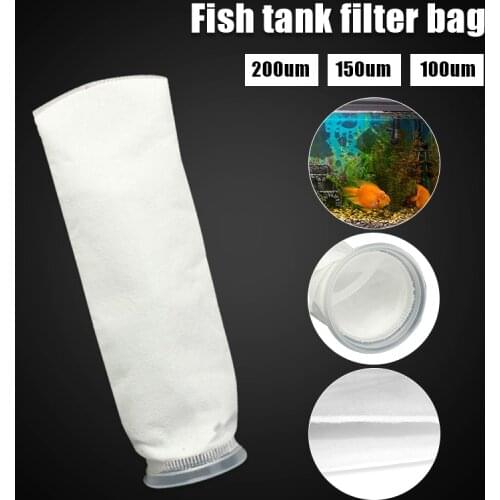 6Pcs Filter Sock Bag Fish Aquarium Marine Sump Felt Pre 100um/150um/200um Filter Bag Pre Filter Sock Bag Water Purifier Parts