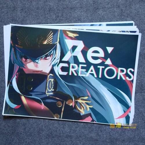 8Pcs Anime Re:CREATORS Picture Posters Figures Poster 42x29cm Toys for Wall Home Decoration Kids Adult Gift