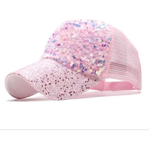 New Sequin Snapback Baseball Caps Hats For Men Casquette Women Bone Casual Sport Hat Gorras Mesh Dad Hat Caps