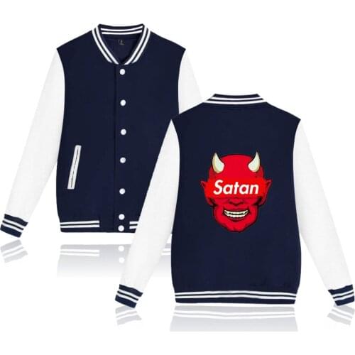 Satan Baseball Jackets Young Boy Fashion Hip Hop Jackets Streetwear Popular Jackets Men Women High Quality Autumn Thin Clothes