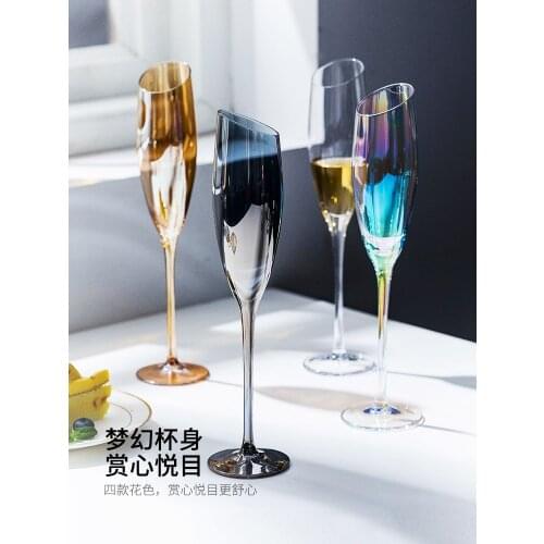 Starry Sky Oblique Red Wine Glass Crystal Champagne Glass Household Goblet Wine Glass Cocktail Glass