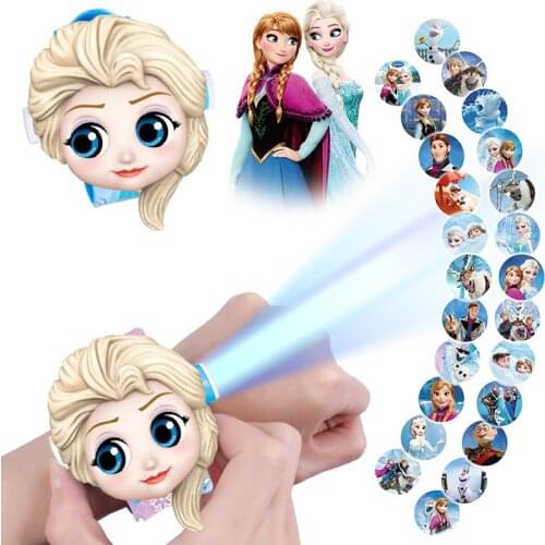 Frozen 2 Projection Watch Disney Princess Elsa Projection Watch Childrens Cartoon Toy Mickey Mouse Mickey Minnie Watch